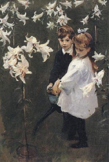 Garden Study of the Vickers Children, John Singer Sargent